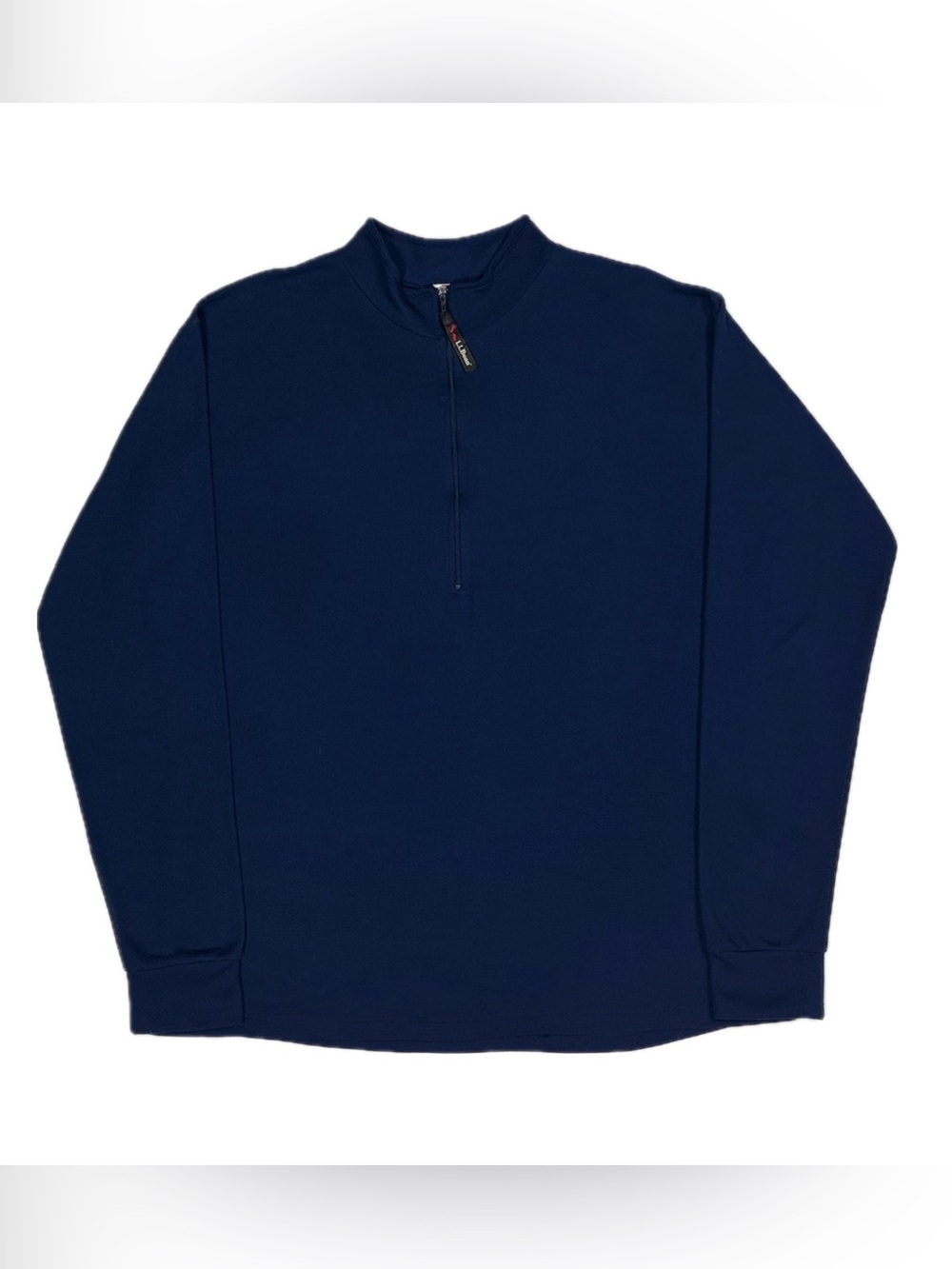 LL Bean Outdoors USA Made Navy Quarter Zip Thumb Hole‎ Hiking Shirt Mens XL Tall